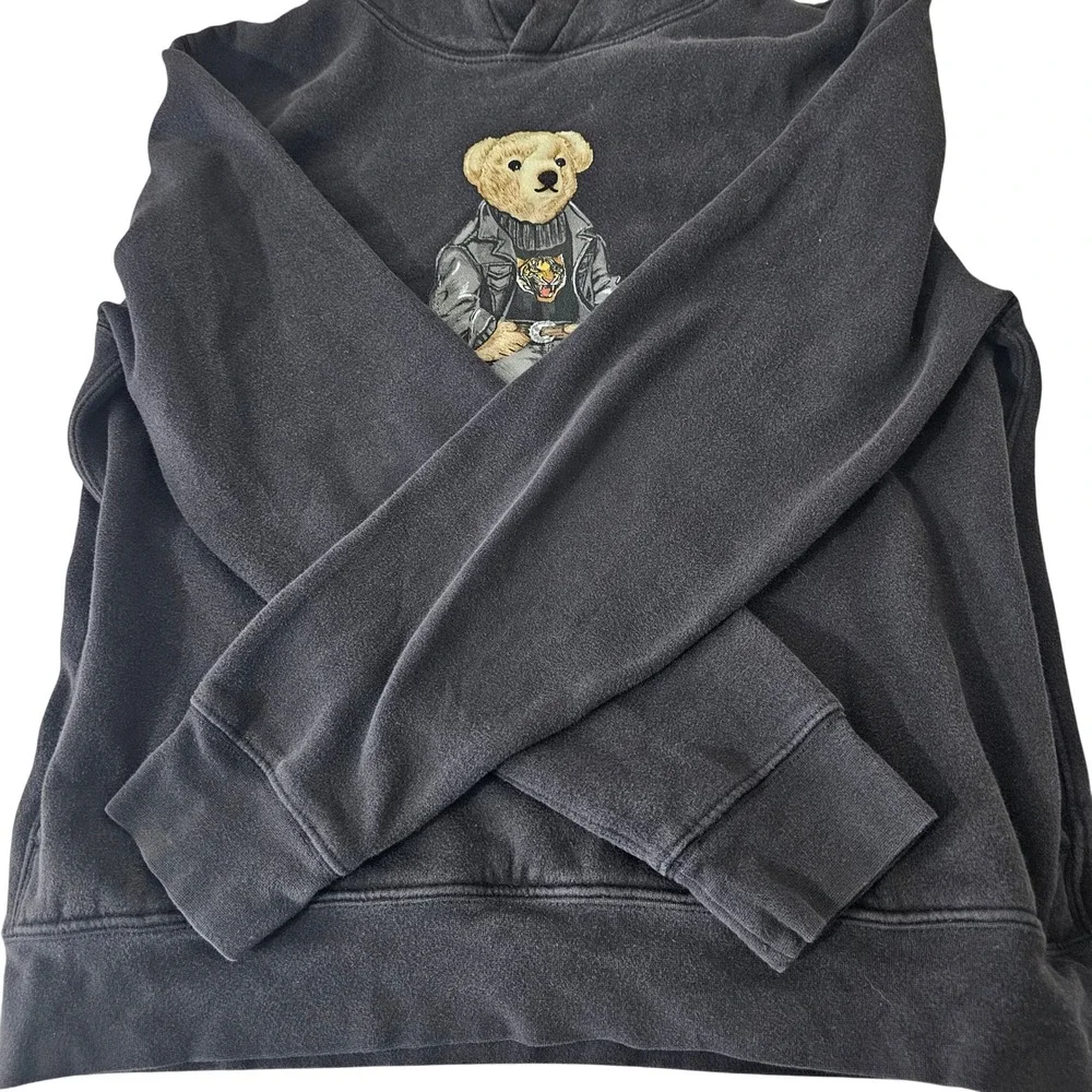 Polo Ralph Lauren Lunar NY Polo Bear Tiger Hoodie XL (18-20) Black Preppy Casual